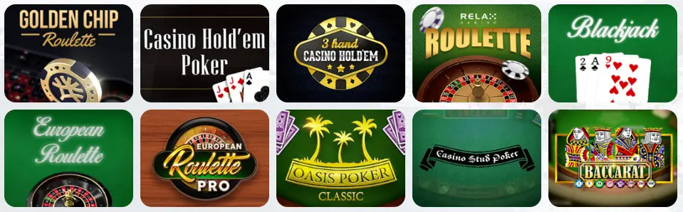 Giochi da tavolo al BET2BET CASINO