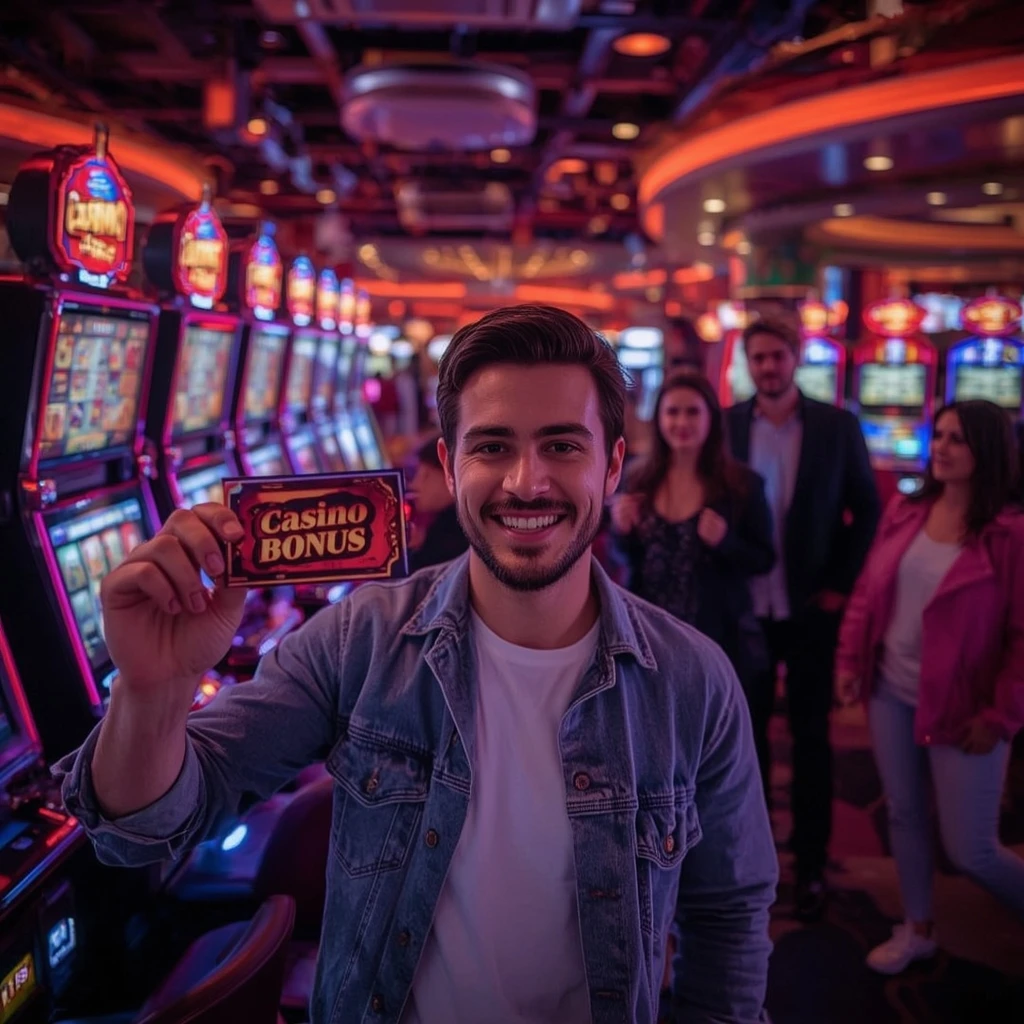 una persona con un bonus del casinò BET2BET CASINO