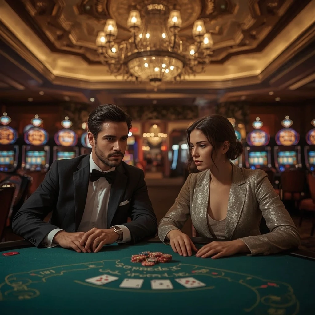 Due giocatori di poker in un BET2BET CASINO